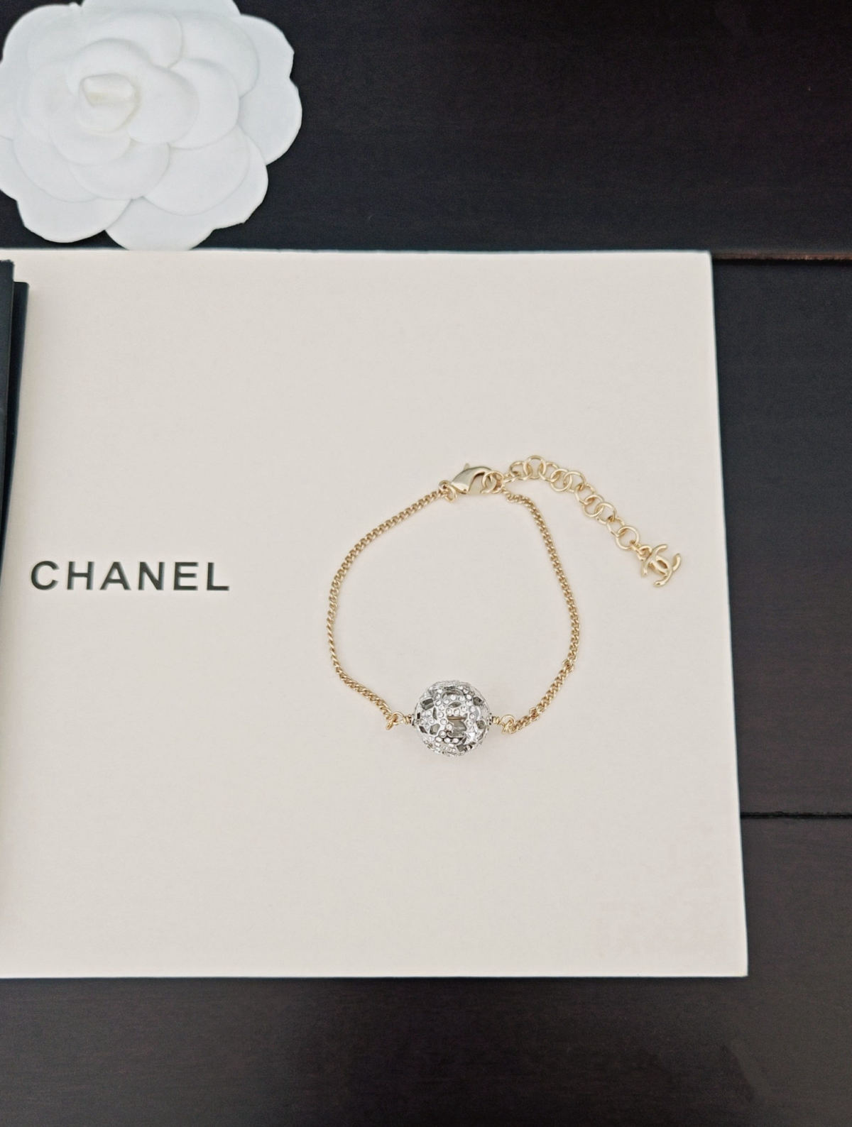 Chanel Two-tone Openwork Ball Bracelet