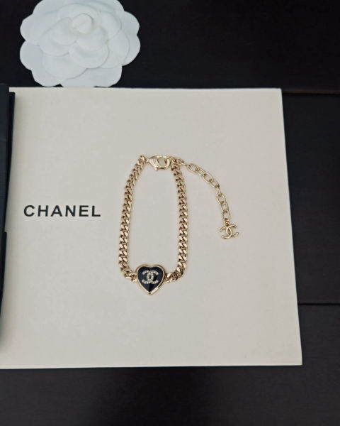 Chanel Black Heart Bracelet