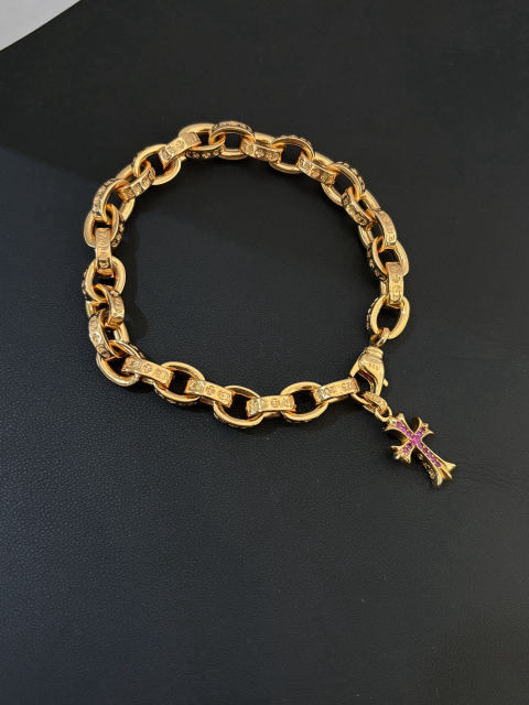 Chrome Hearts Bold Gold Letter Bracelet