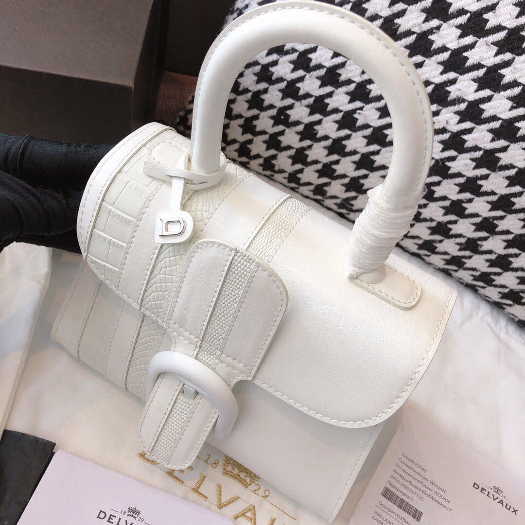 Delvaux Sporty Stripes Noir & Ivory Brillant