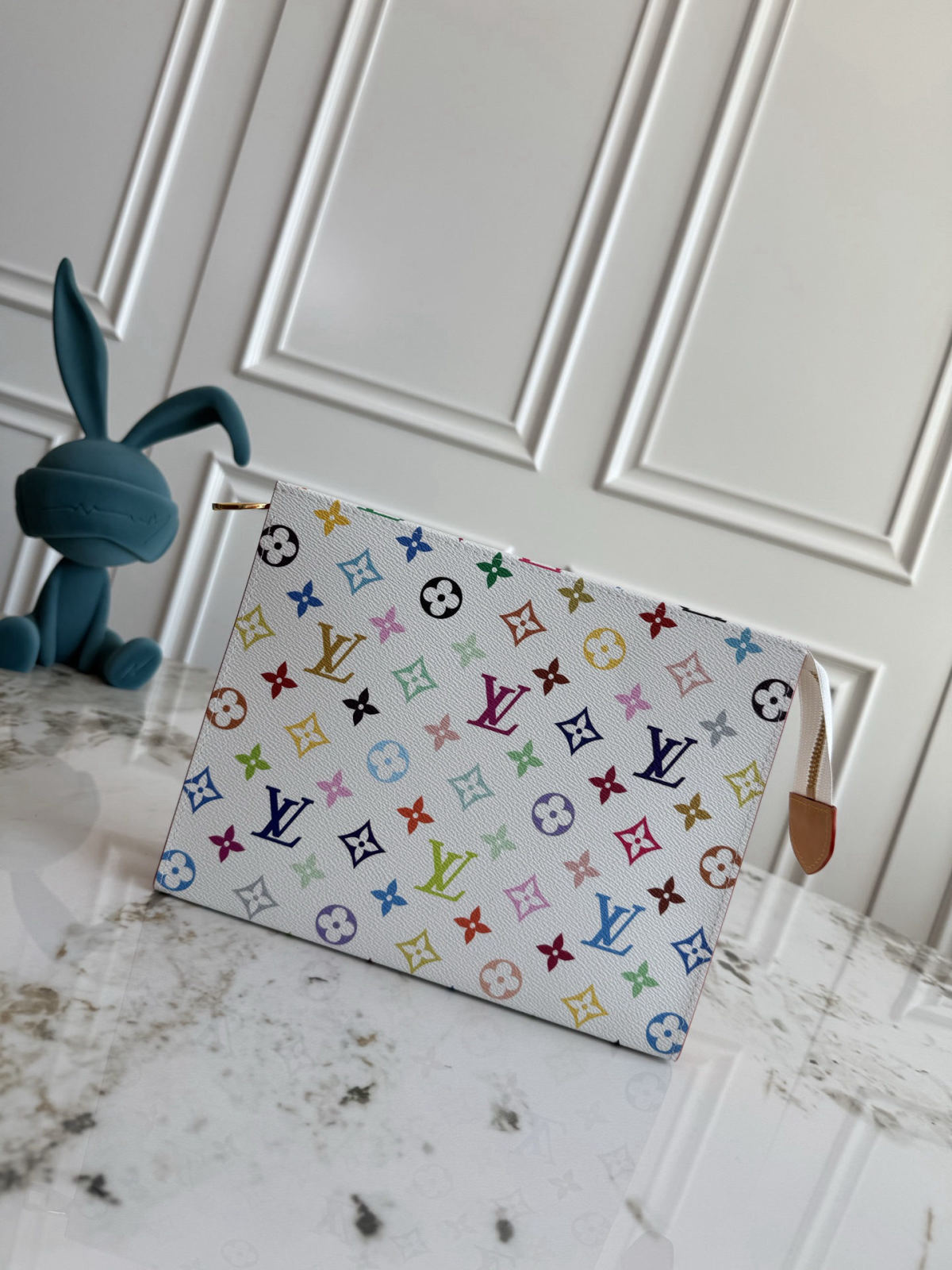 Monogram canvas cosmetic case