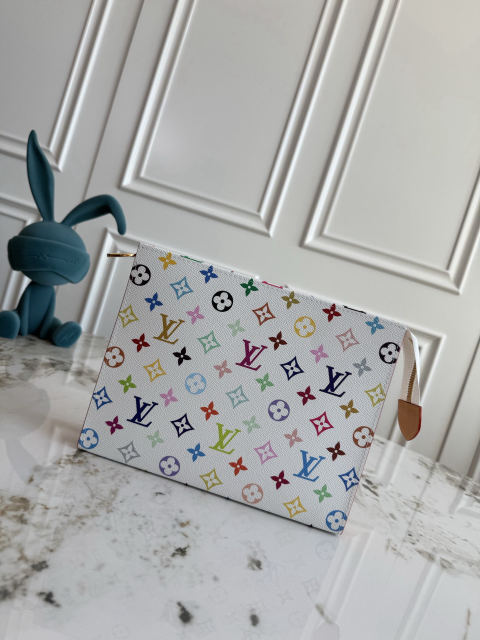 Monogram canvas cosmetic case