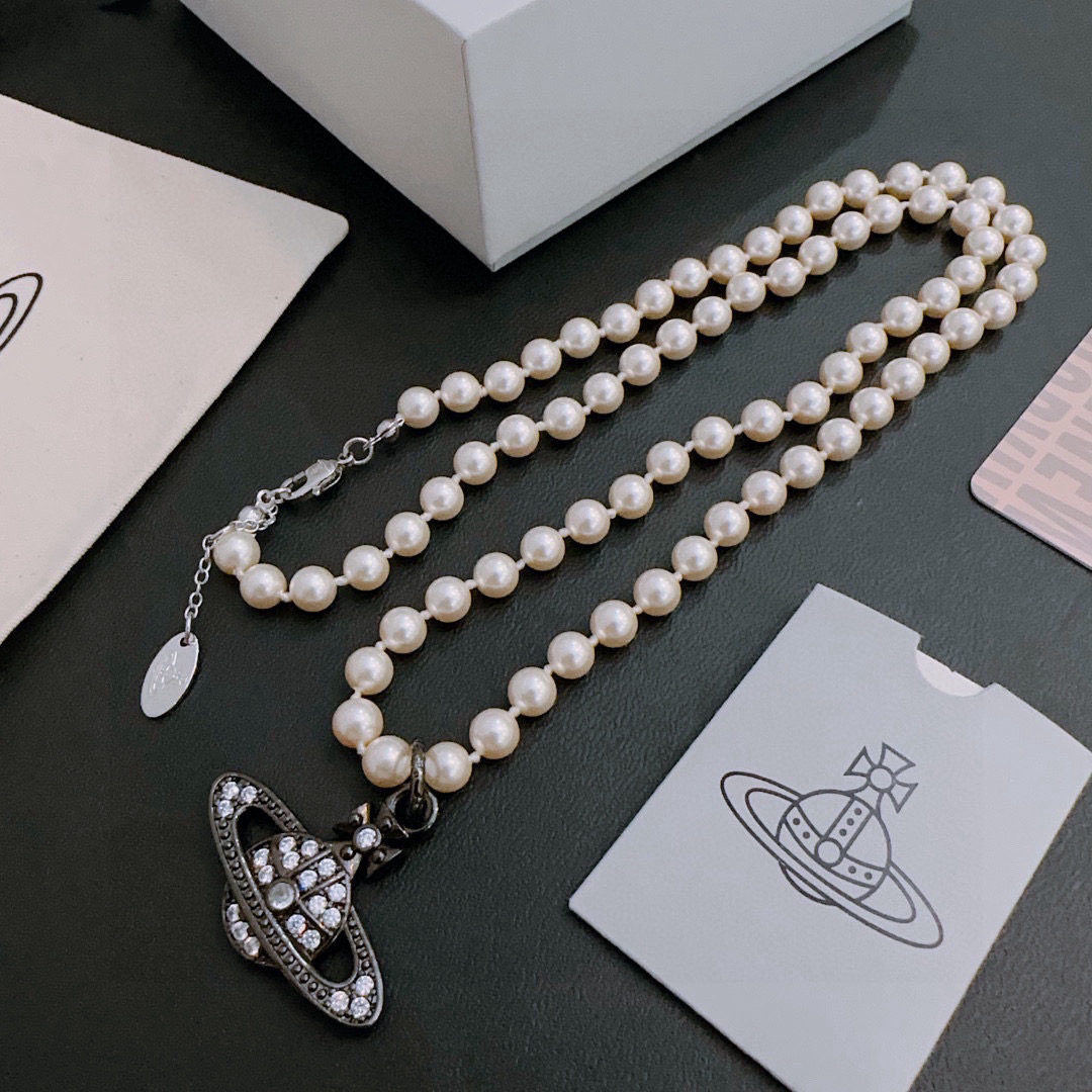Vivienne Westwood's classic Saturn Necklace