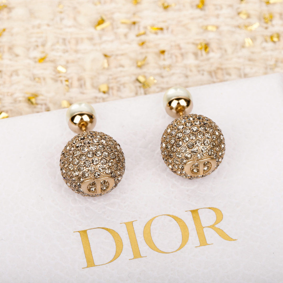 CD Diamond Ball Earrings
