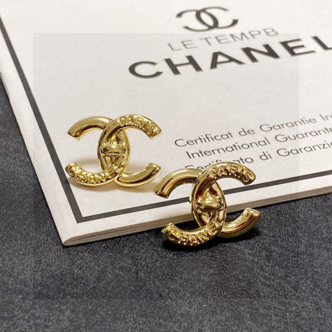 Chanel vintage double C stud earrings