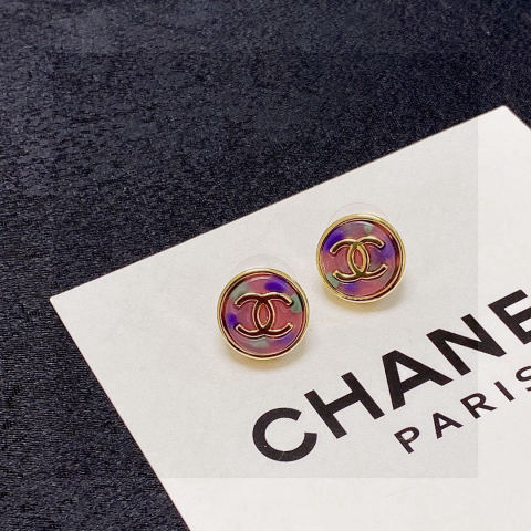 Chanel Double C Iridescent Earrings