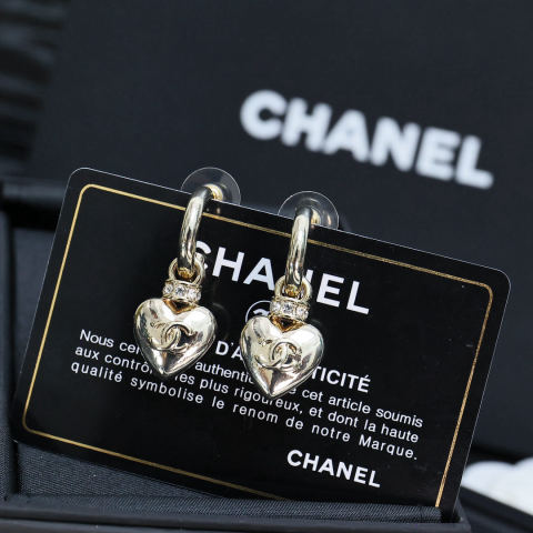 Chanel Heart Double C Earrings