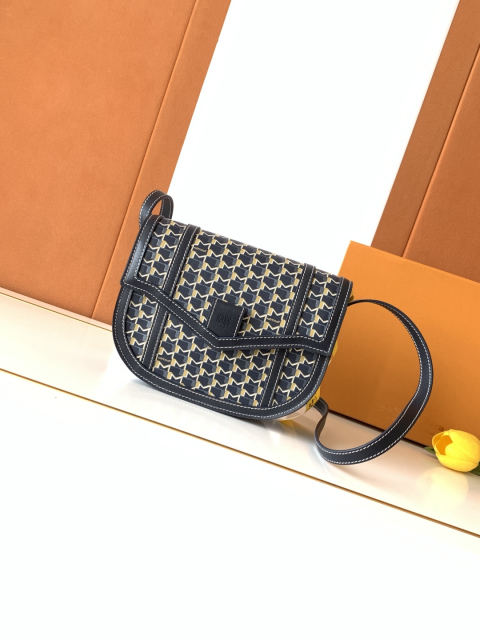 Moynat Canvas Saddle Bag