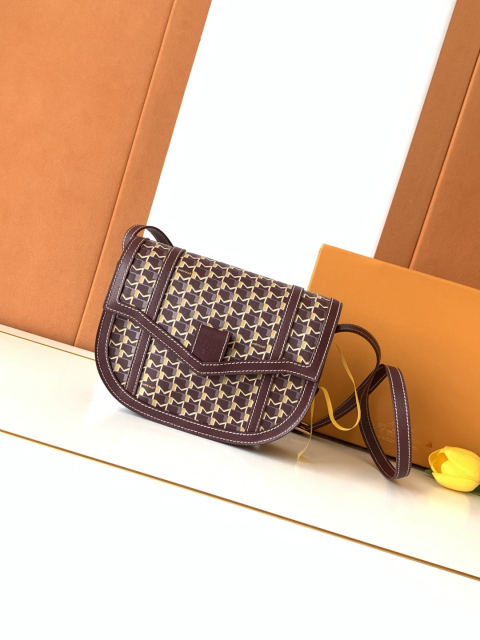Moynat Canvas Saddle Bag
