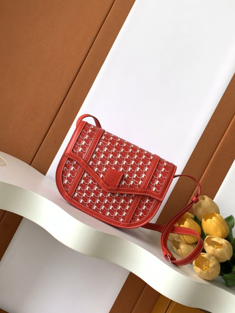 Moynat Canvas Saddle Bag