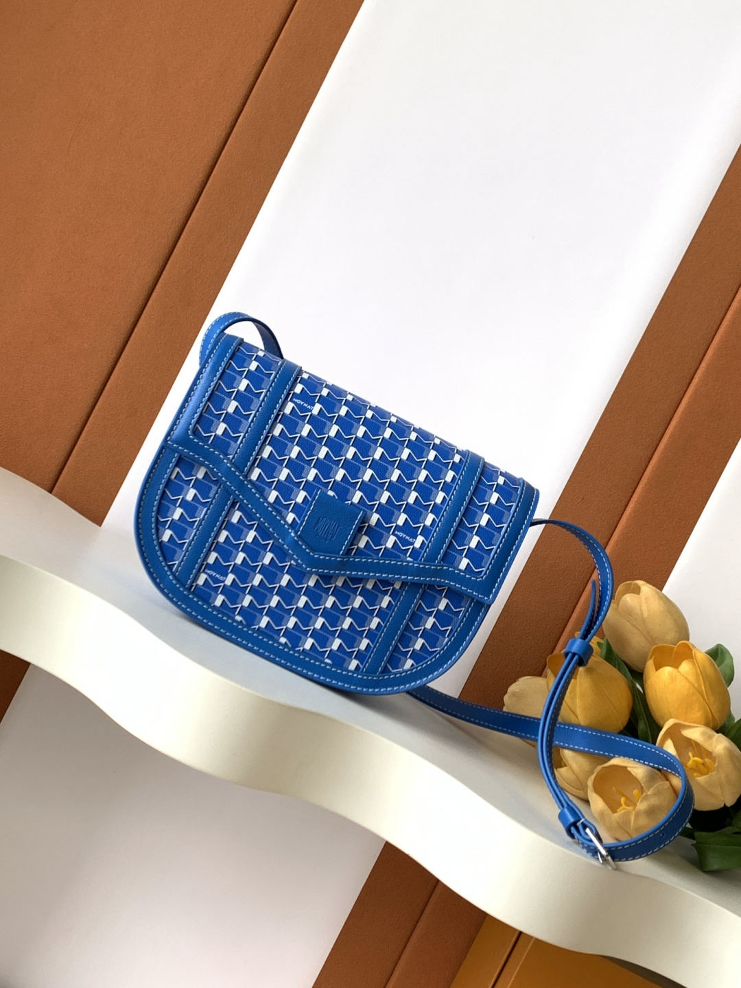 Moynat Canvas Saddle Bag